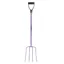 Fynalite Hi-Strength Manure Fork 4 Prong D-Grip Handle - Purple
